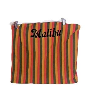 Y2K Womens Mighty Fine Size XXL Malibu Multi Color Stipe Tube Top New With Tags